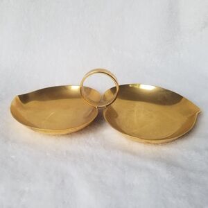 SSS Inc 24KT Gold Electro Plated Vintage Candy Dish Hawthorne NJ